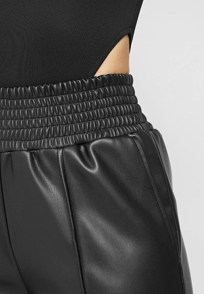 Leather City Shorts - Black sold by Maniere De Voir product image thumbnail 3