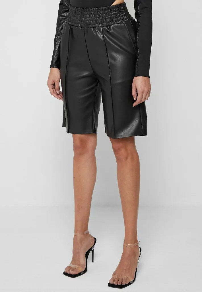 Leather City Shorts - Black sold by Maniere De Voir product image thumbnail 5