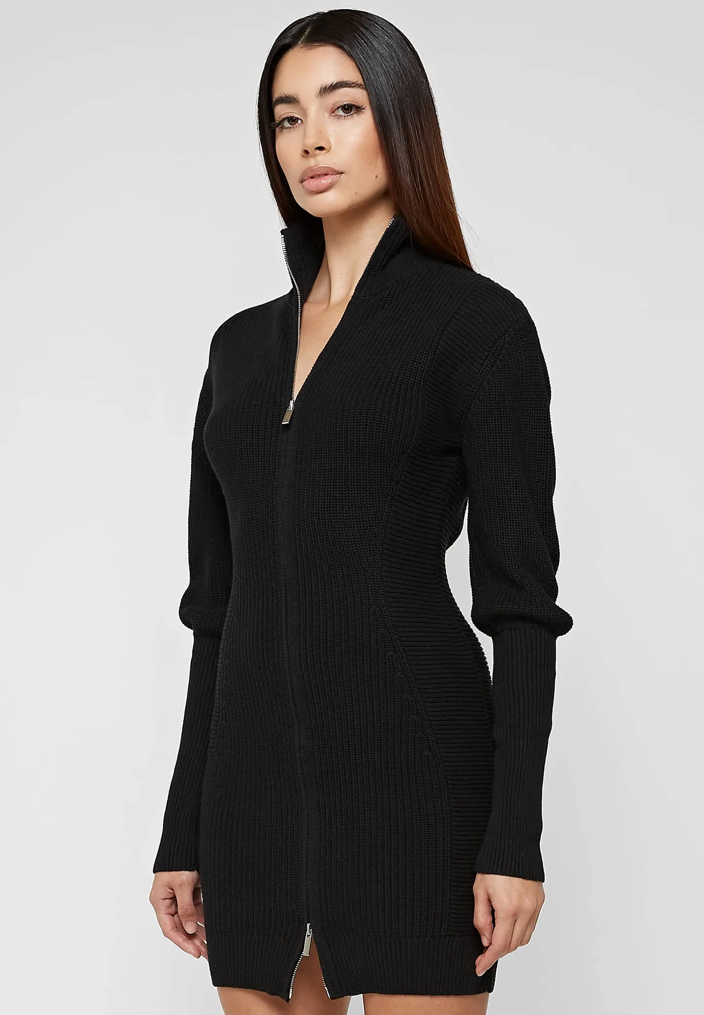 Chunky Knit Jumper Dress - Black sold by Maniere De Voir product image thumbnail 3
