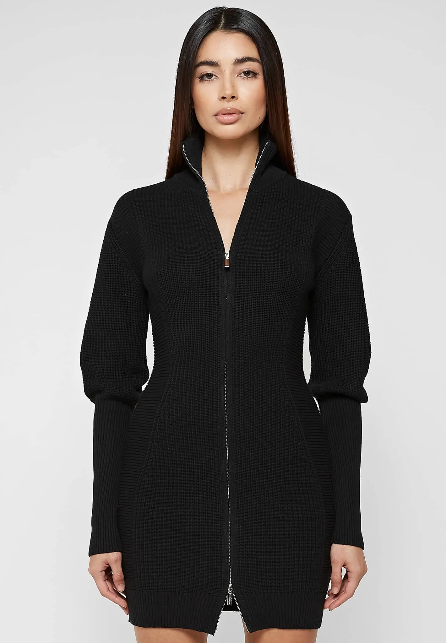 Chunky Knit Jumper Dress - Black sold by Maniere De Voir product image thumbnail 2