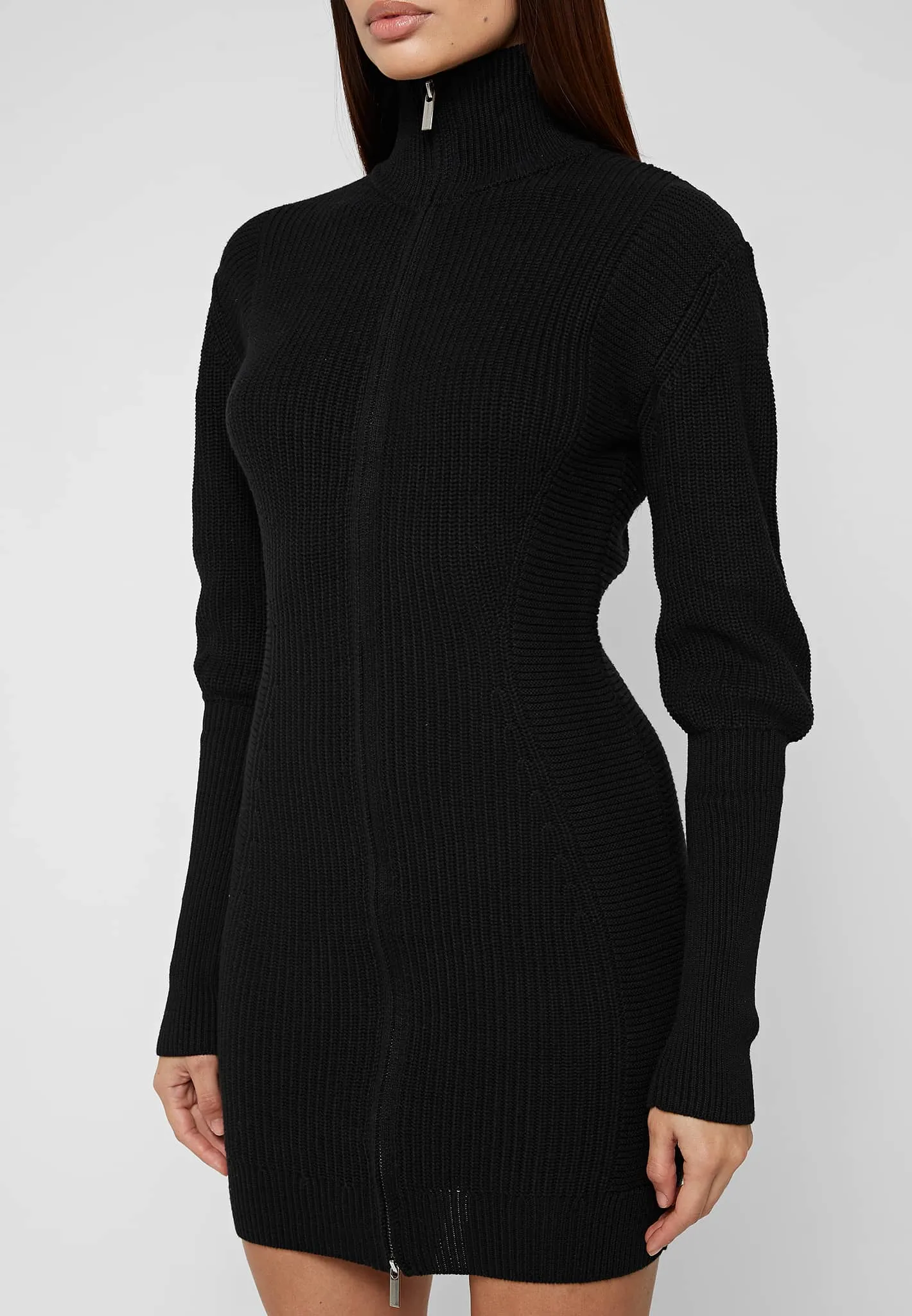 Chunky Knit Jumper Dress - Black sold by Maniere De Voir product image thumbnail 5