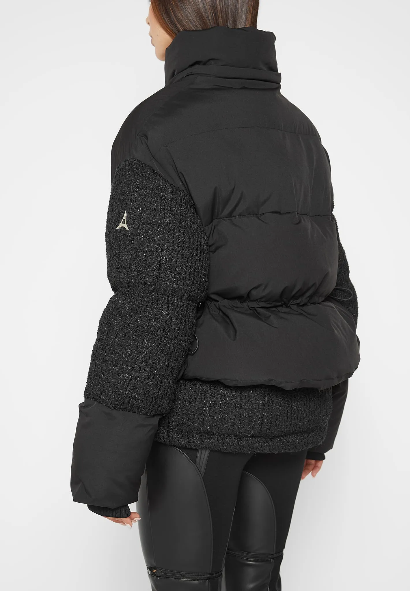 Tweed Puffer Coat - Black sold by Maniere De Voir product image thumbnail 5