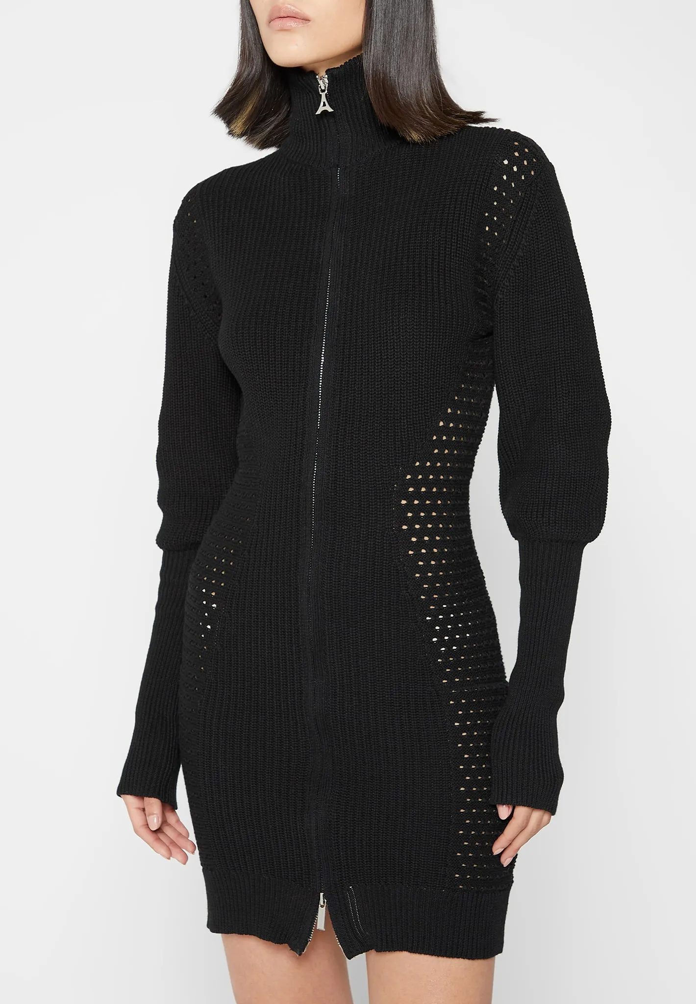 Chunky Knit Contour Jumper Dress - Black sold by Maniere De Voir product image thumbnail 5