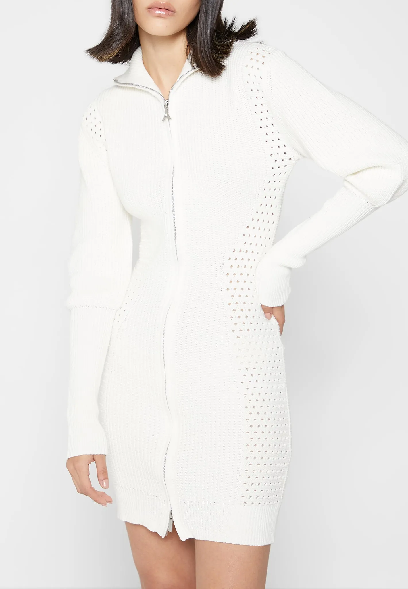 Chunky Knit Contour Jumper Dress - Off White sold by Maniere De Voir product image thumbnail 5