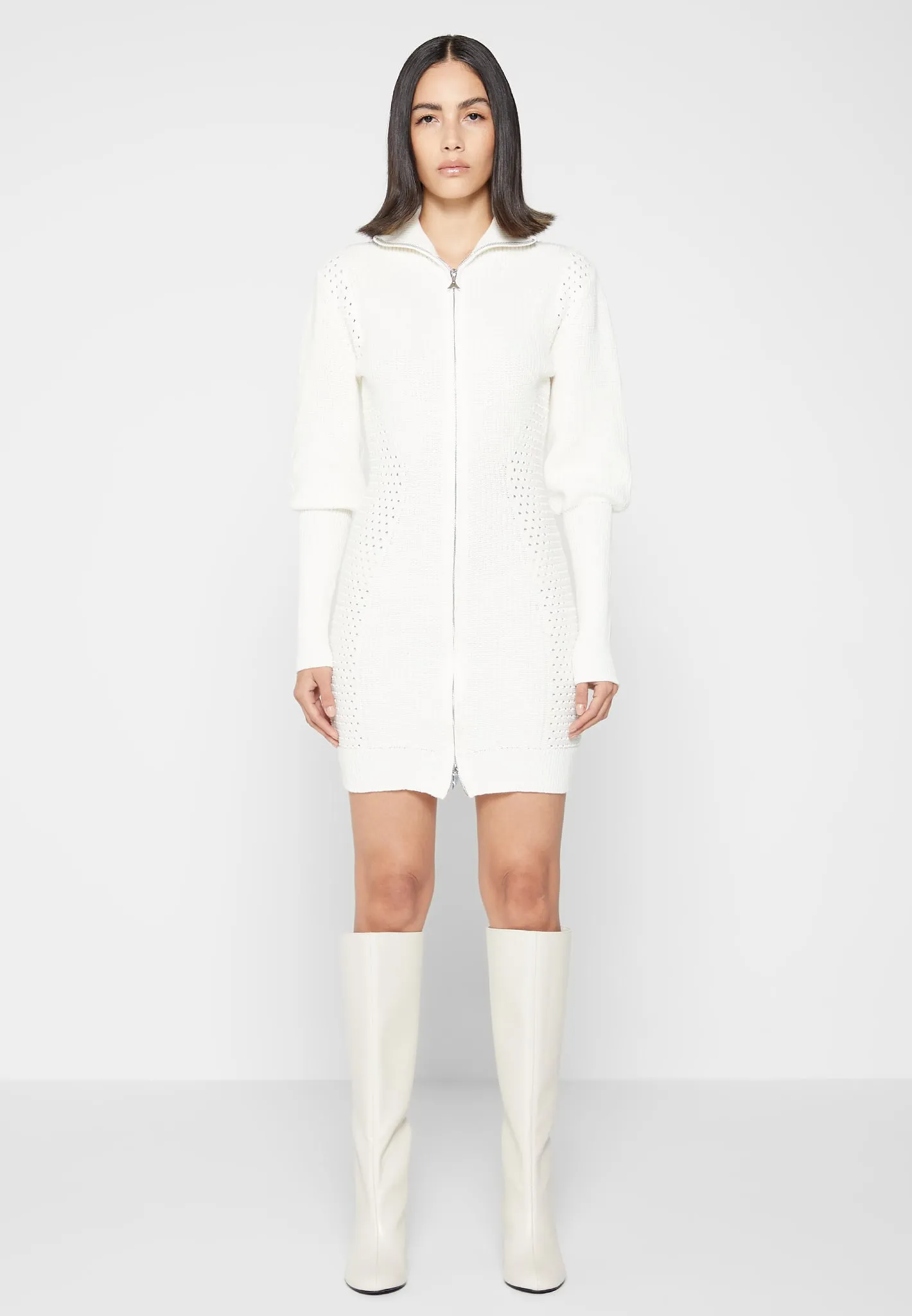 Chunky Knit Contour Jumper Dress - Off White sold by Maniere De Voir