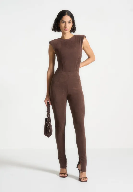 Suede Leggings - Brown sold by Maniere De Voir