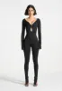 Twisted Bust Off Shoulder Jumpsuit - Black sold by Maniere De Voir
