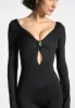 Twisted Bust Off Shoulder Jumpsuit - Black sold by Maniere De Voir