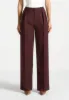 Julie - Tailored Twin Pleat Trousers - Wine Red sold by Maniere De Voir
