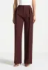 Julie - Tailored Twin Pleat Trousers - Wine Red sold by Maniere De Voir