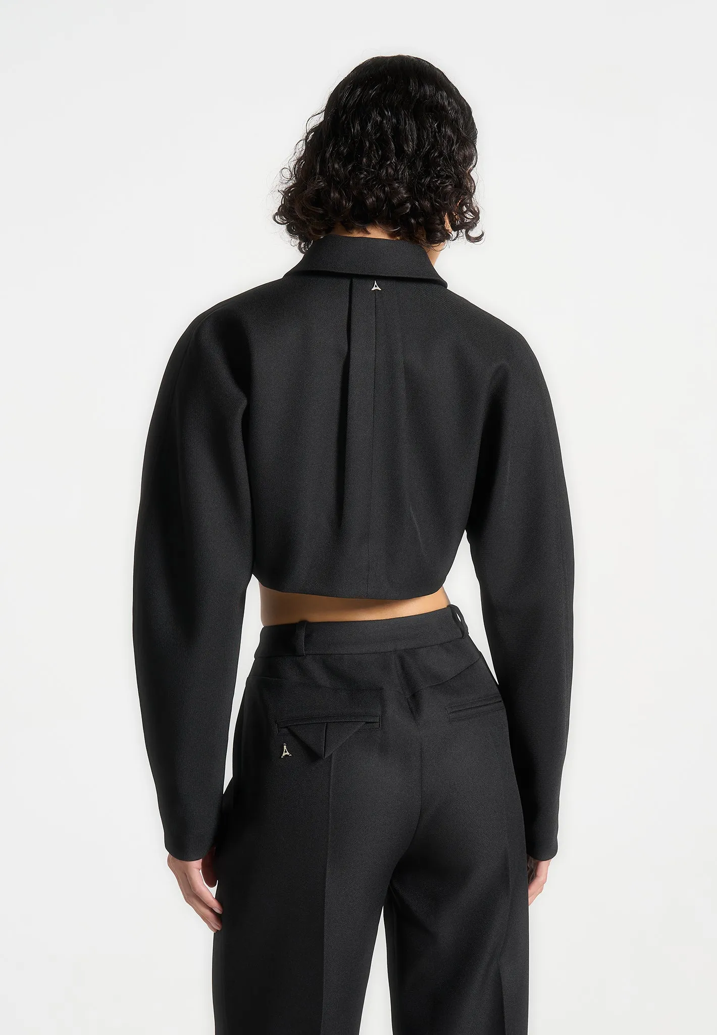 Elya - Tailored Super Cropped Jacket - Black sold by Maniere De Voir product image thumbnail 5