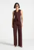 Christine - Tailored Cinch Waistcoat - Wine Red sold by Maniere De Voir