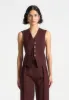 Christine - Tailored Cinch Waistcoat - Wine Red sold by Maniere De Voir