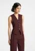Christine - Tailored Cinch Waistcoat - Wine Red sold by Maniere De Voir