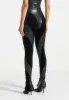 Leather and Velour Contour Leggings - Black sold by Maniere De Voir