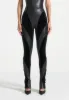 Leather and Velour Contour Leggings - Black sold by Maniere De Voir