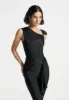 Draped Hardware Detail Leggings - Black sold by Maniere De Voir
