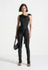 Draped Hardware Detail Leggings - Black sold by Maniere De Voir