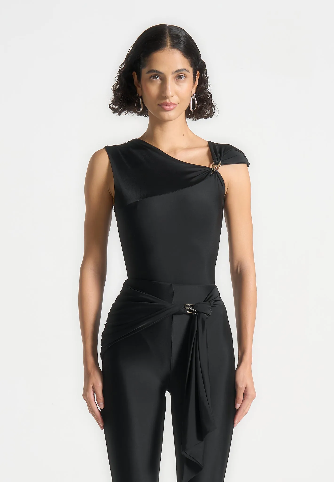 Bodysuit with Hardware Detail - Black sold by Maniere De Voir product image thumbnail 2