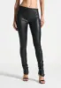 Clara - Leather Angled Waistband Leggings - Black sold by Maniere De Voir