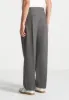 Pierre - Relaxed Fit Textured Tailored Trousers - Grey sold by Maniere De Voir