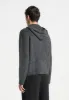 Mohair-Blend Zip Through Hoodie - Charcoal Grey sold by Maniere De Voir