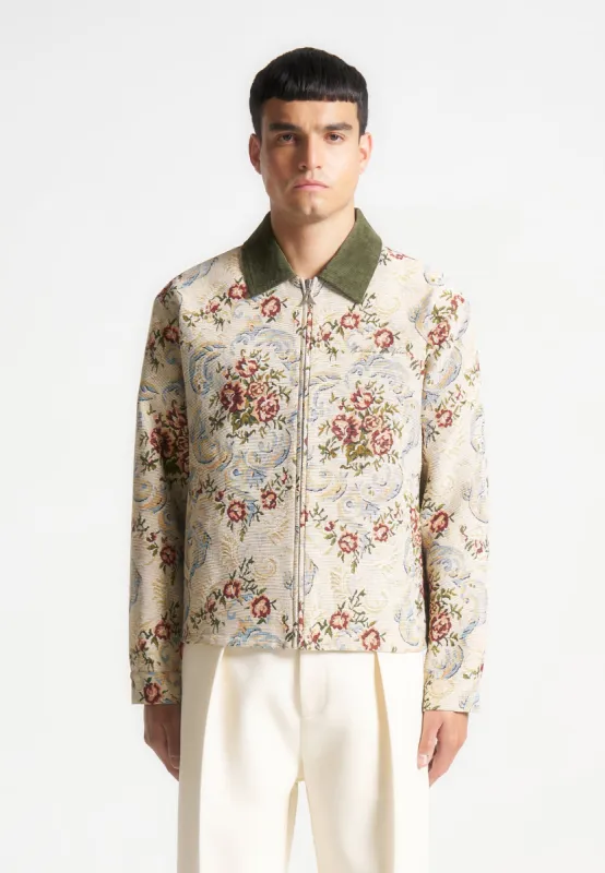 Jacquard Jacket - Beige sold by Maniere De Voir
