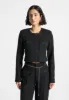 Celine - Cropped Tweed Jacket with Pearls - Black sold by Maniere De Voir