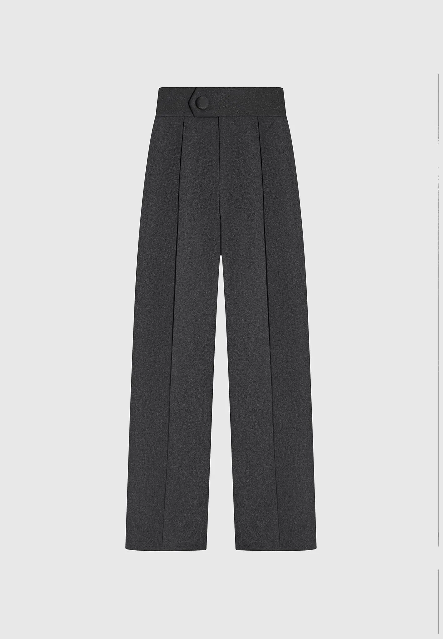 Elsa - High Waisted Tailored Trousers - Dark Grey sold by Maniere De Voir product image thumbnail 2