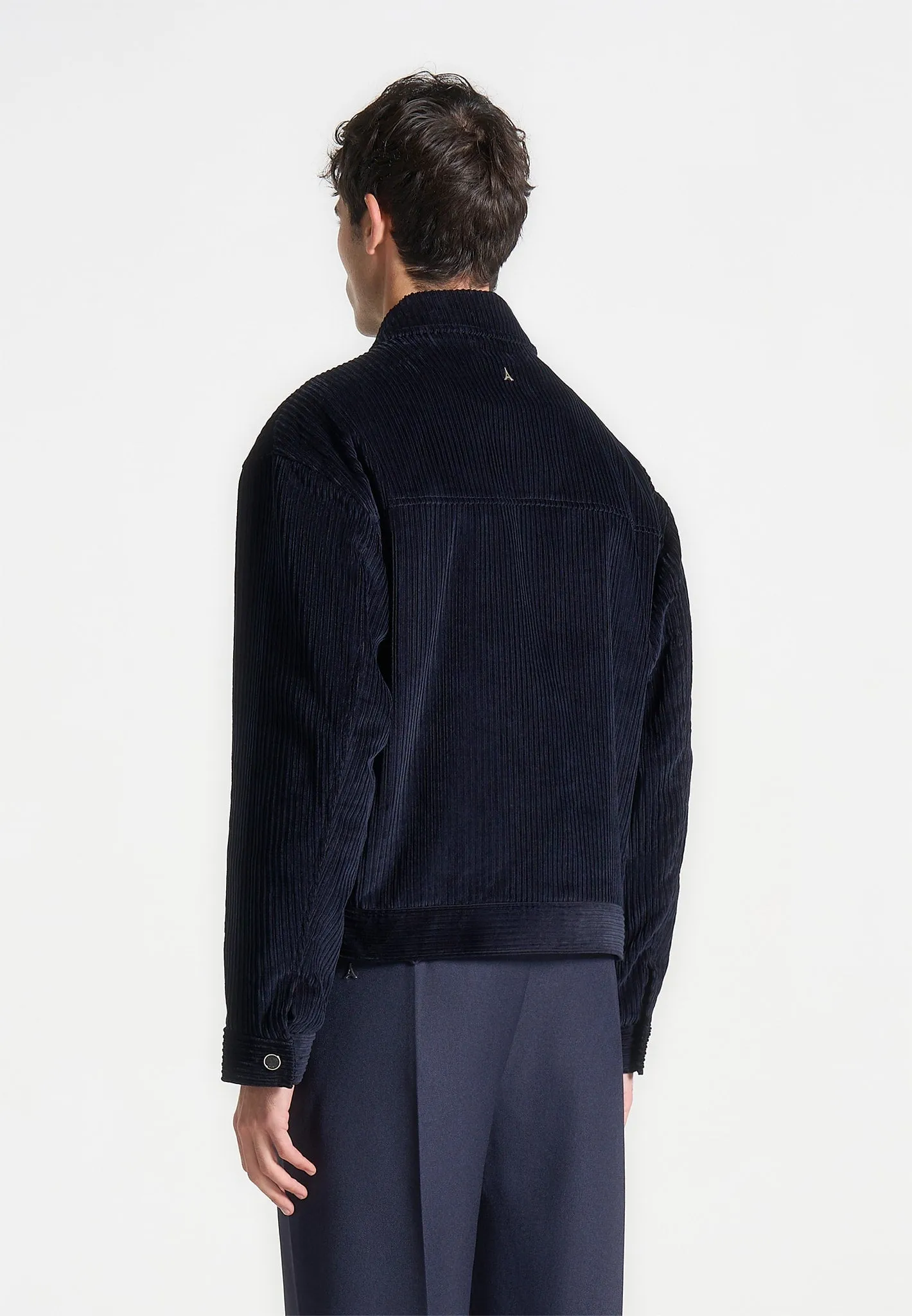 Corduroy Trucker Jacket - Navy sold by Maniere De Voir product image thumbnail 5