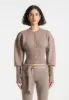 Knitted Cinch Waist Cardigan - Taupe sold by Maniere De Voir