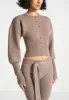 Knitted Cinch Waist Cardigan - Taupe sold by Maniere De Voir