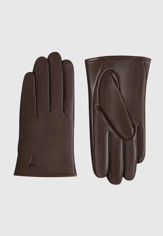 Leather Short Gloves - Brown sold by Maniere De Voir