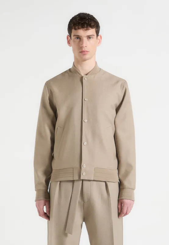 Savin - Tailored Bomber Jacket - Beige sold by Maniere De Voir