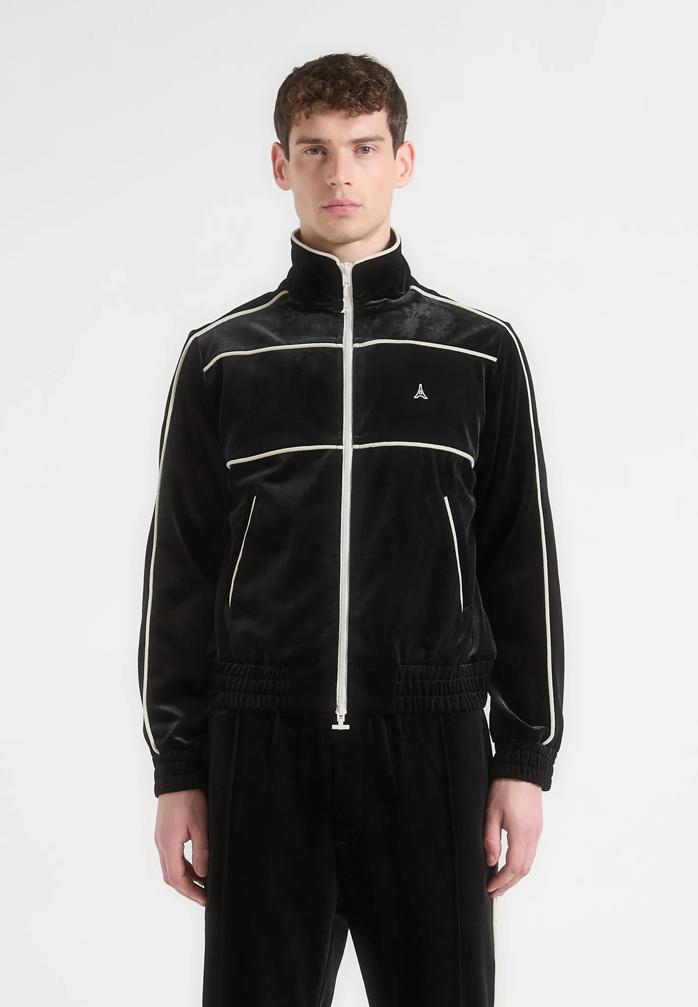 Eiffel Velour Track Jacket - Black sold by Maniere De Voir product image thumbnail 2