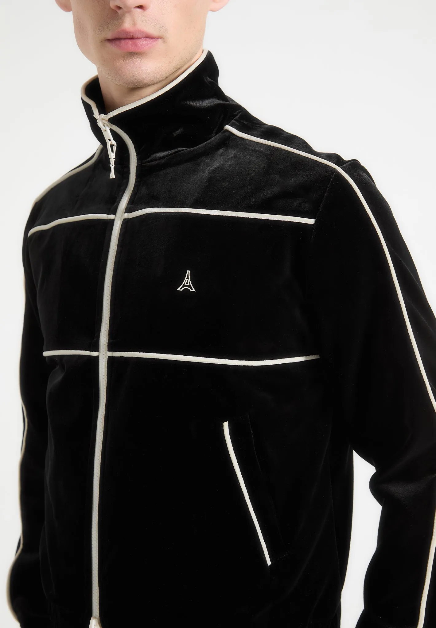 Eiffel Velour Track Jacket - Black sold by Maniere De Voir product image thumbnail 5