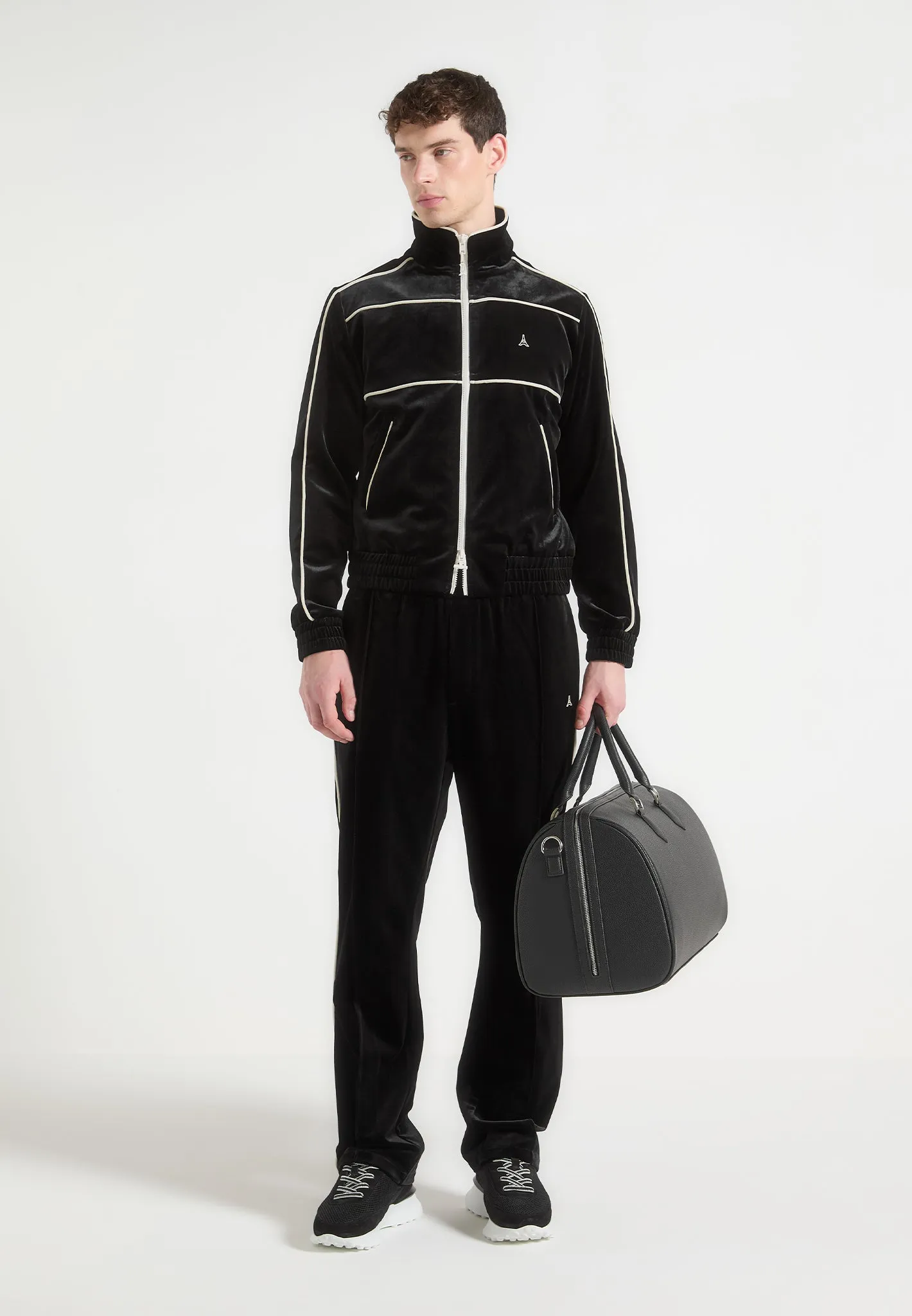 Eiffel Velour Track Jacket - Black sold by Maniere De Voir product image thumbnail 3