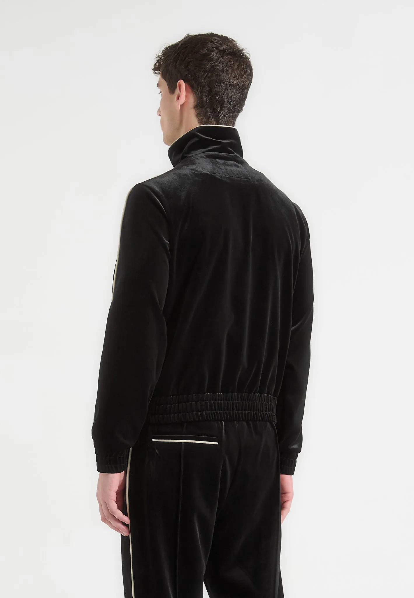 Eiffel Velour Track Jacket - Black sold by Maniere De Voir product image thumbnail 4