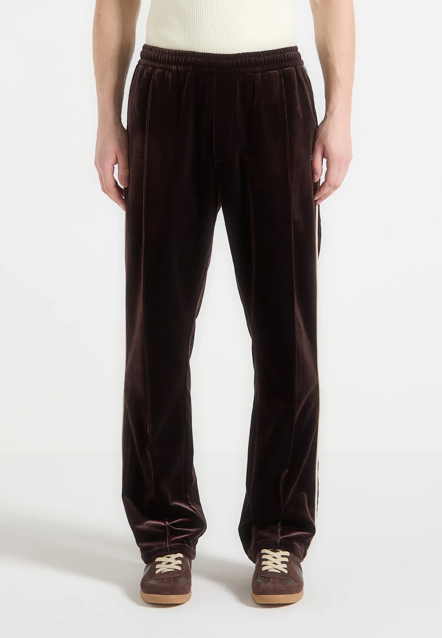 Eiffel Velour Track Pants - Brown sold by Maniere De Voir