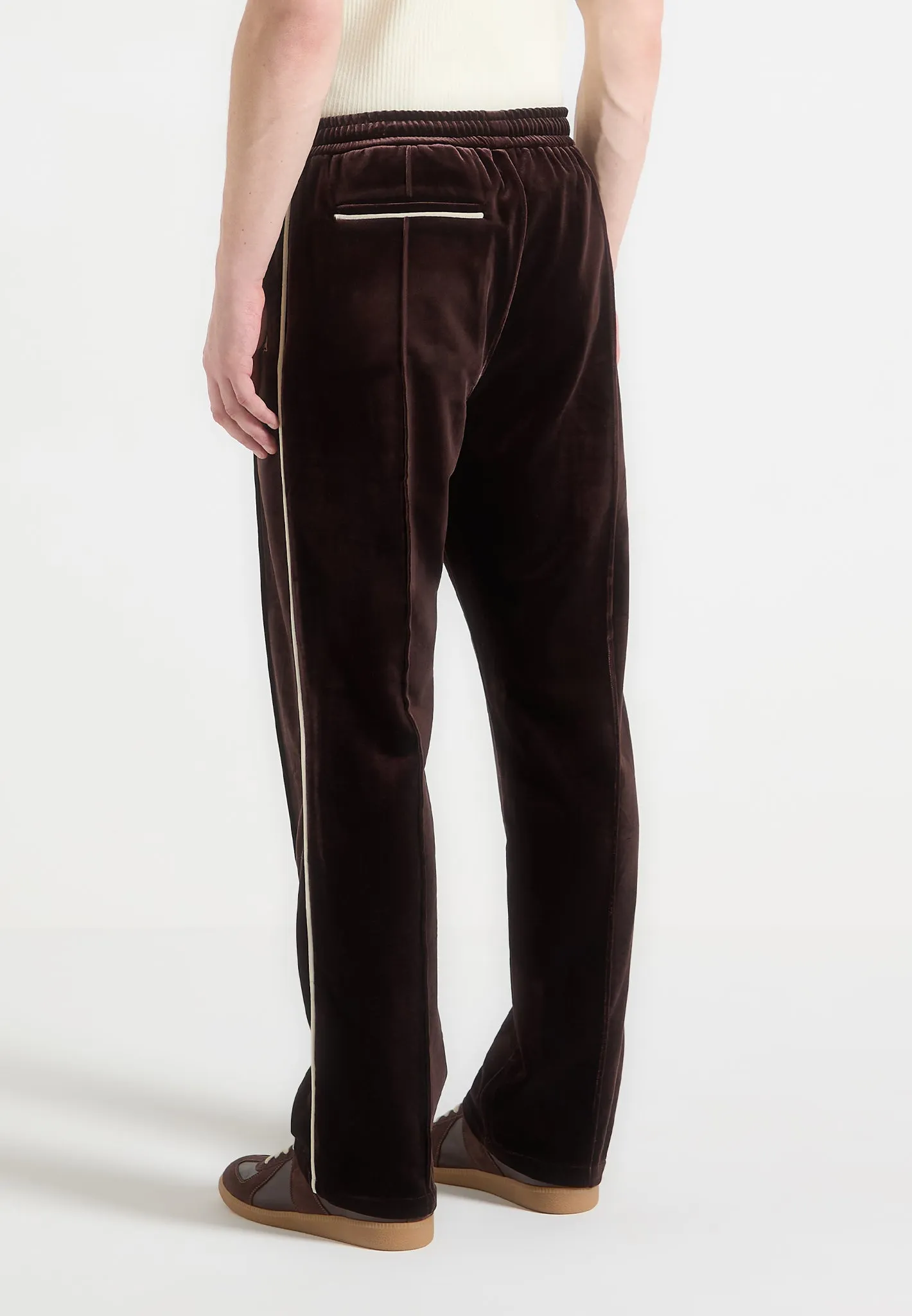 Eiffel Velour Track Pants - Brown sold by Maniere De Voir product image thumbnail 3