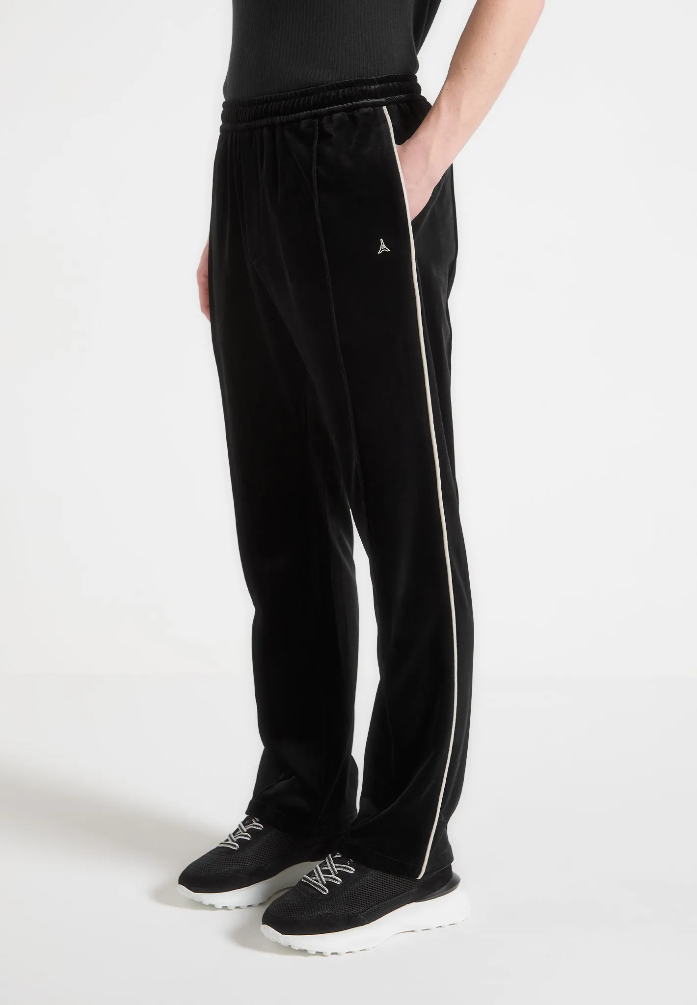 Eiffel Velour Track Pants - Black sold by Maniere De Voir product image thumbnail 2