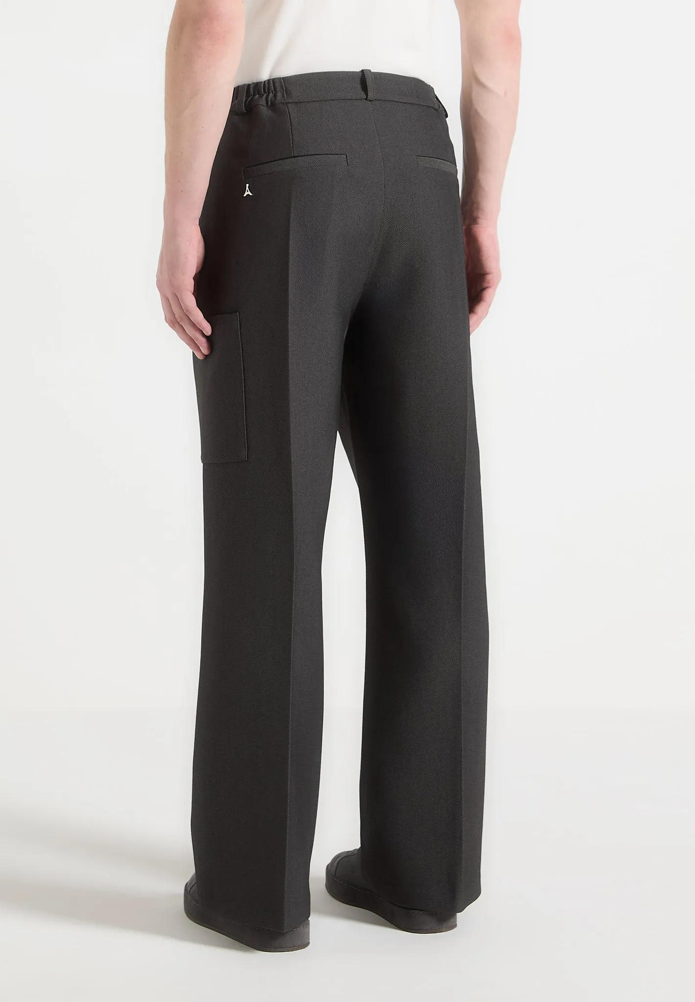 Luca - Relaxed Fit Pleated Pocket Trousers - Grey sold by Maniere De Voir product image thumbnail 3
