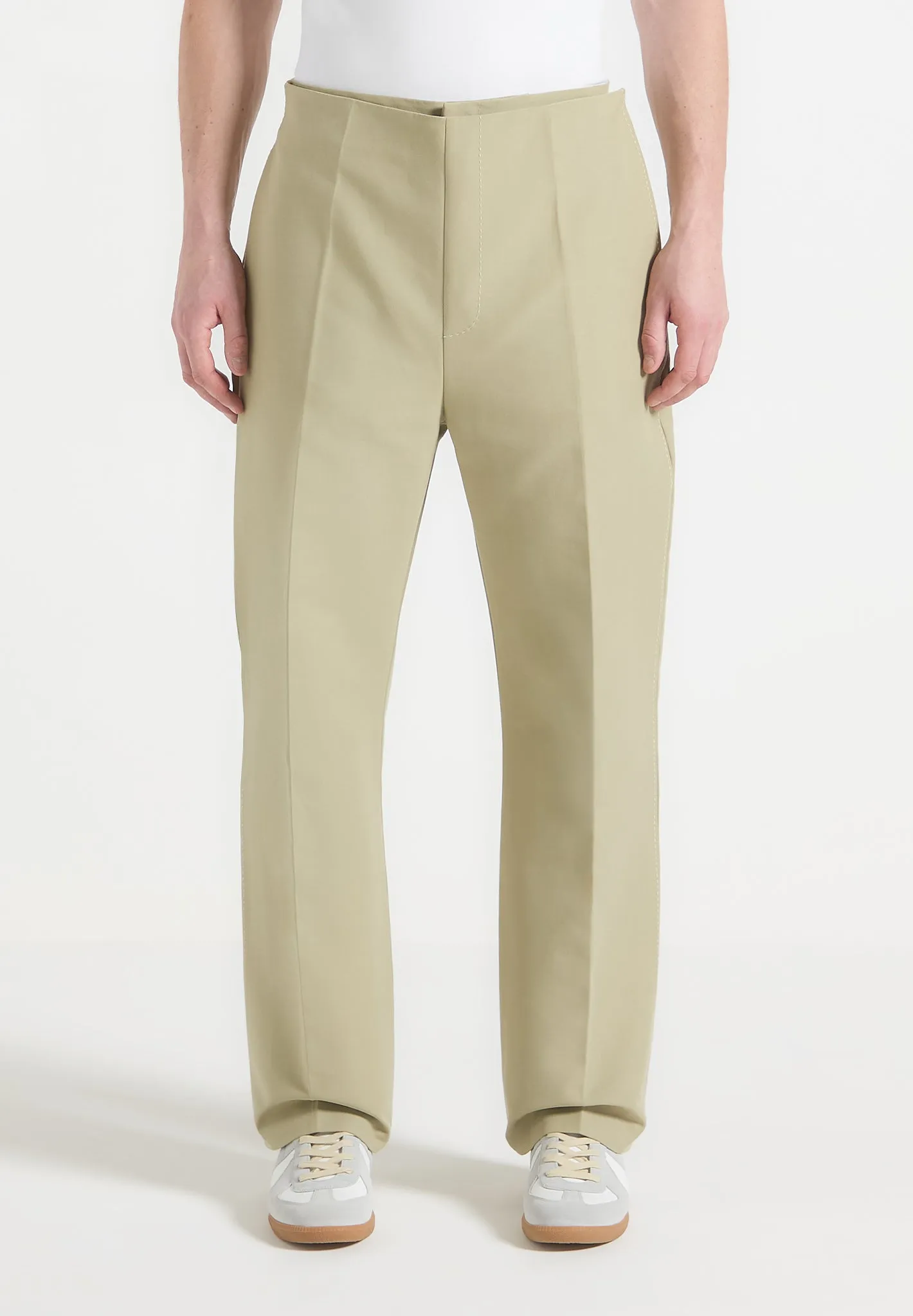 Henri - Foldover Trousers - Sage sold by Maniere De Voir product image thumbnail 2