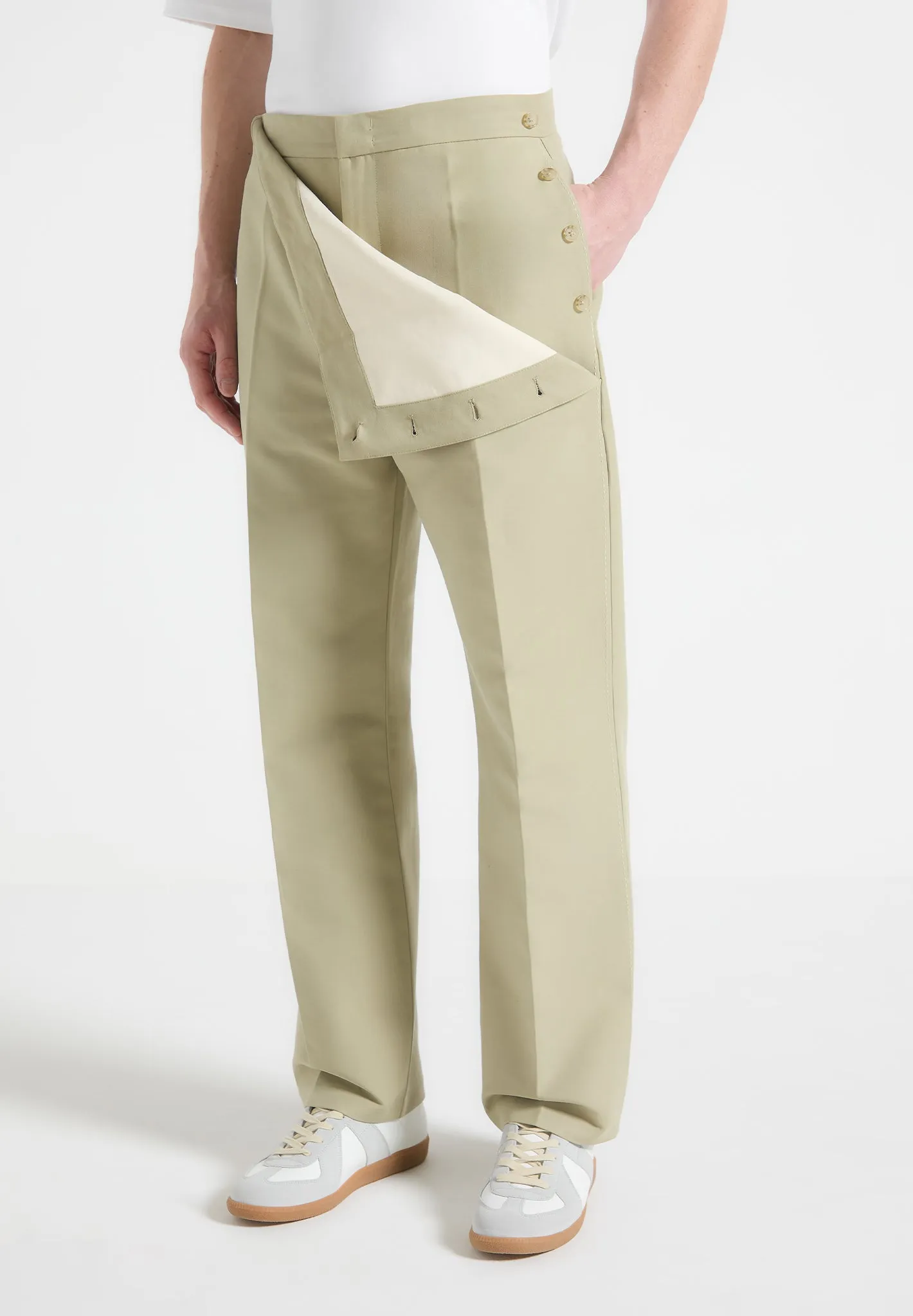 Henri - Foldover Trousers - Sage sold by Maniere De Voir product image thumbnail 4