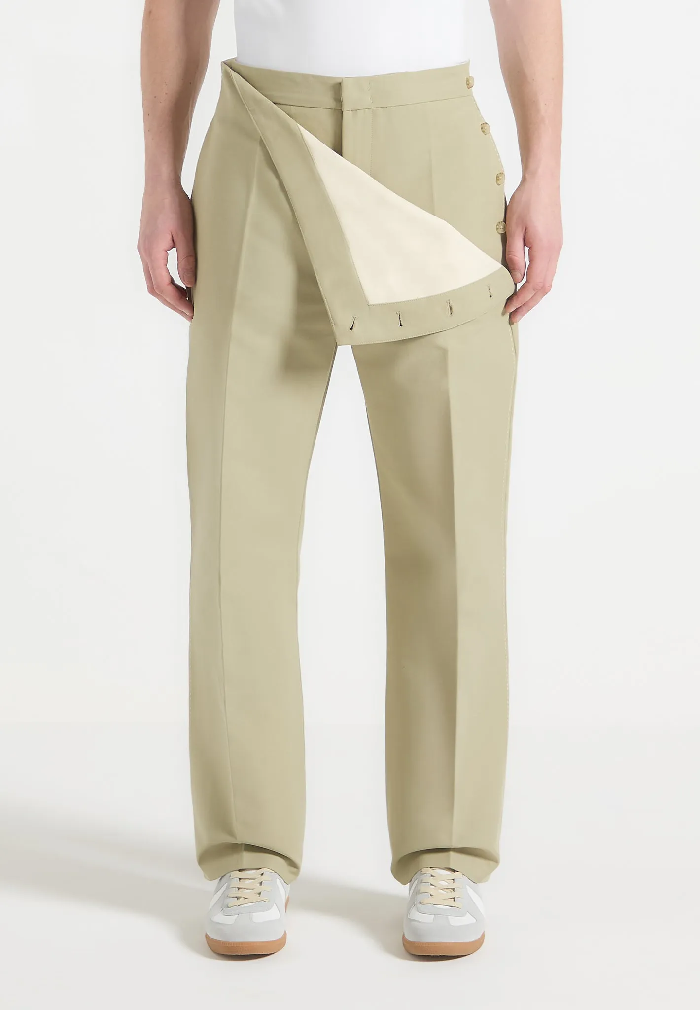 Henri - Foldover Trousers - Sage sold by Maniere De Voir product image thumbnail 3