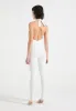 Twist Halterneck Ruched Jumpsuit - Off White sold by Maniere De Voir