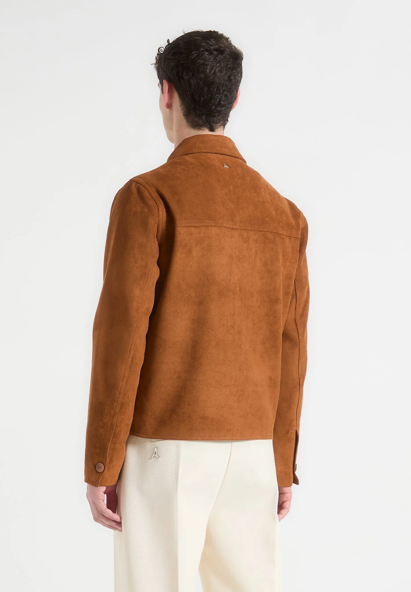 Michel - Suede Jacket with Revere Collar - Fawn sold by Maniere De Voir product image thumbnail 3