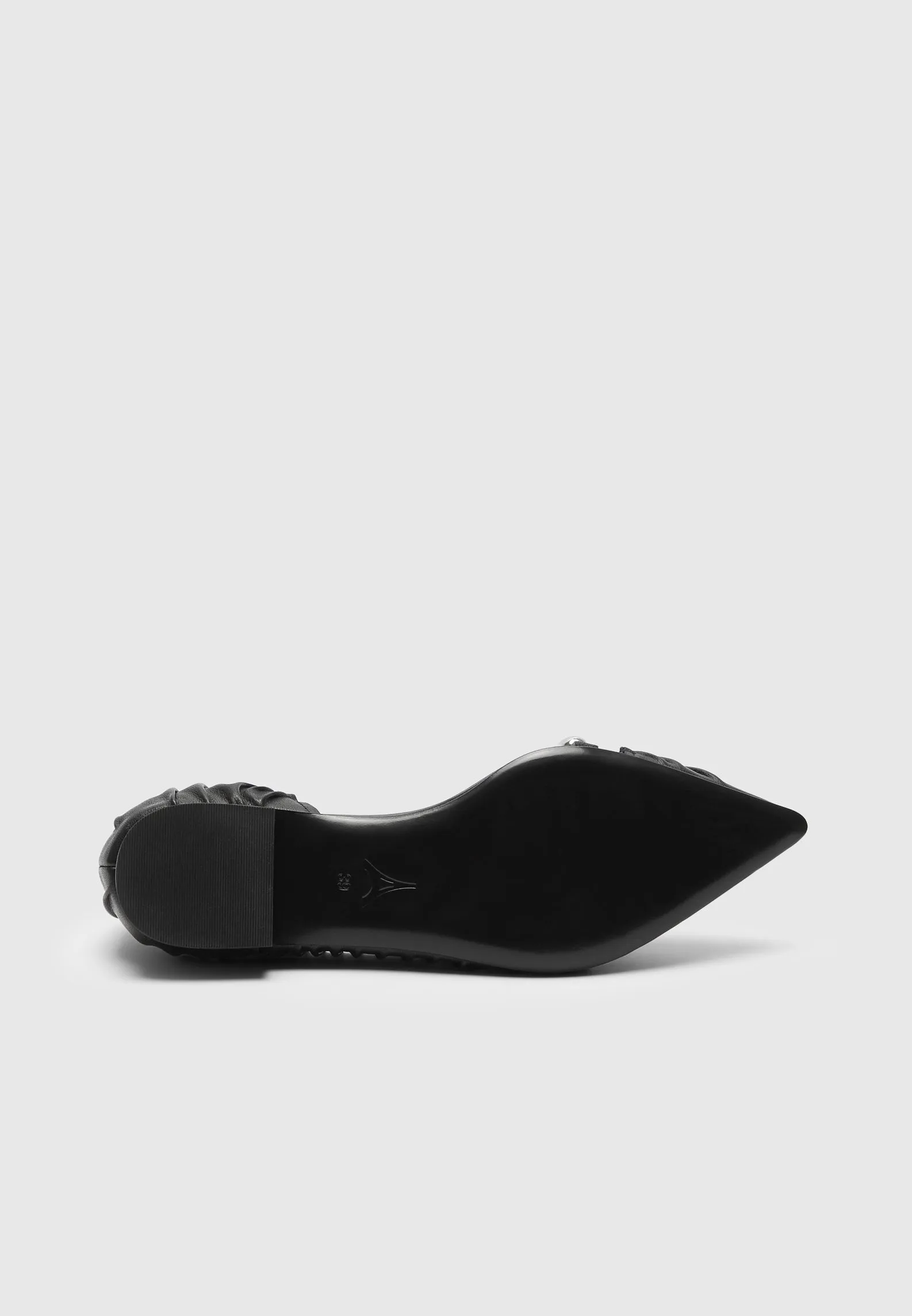 Celeste - Leather Ballet Flats with Hardware - Black sold by Maniere De Voir product image thumbnail 5