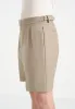 Bertrand - Twin Pleat Tailored Shorts - Beige sold by Maniere De Voir