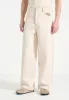 Lazare - Wide Leg Twill Jeans - Cream sold by Maniere De Voir